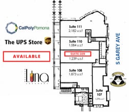 101 W Mission Blvd, Pomona, CA à louer Plan d’étage– Image 1 sur 1