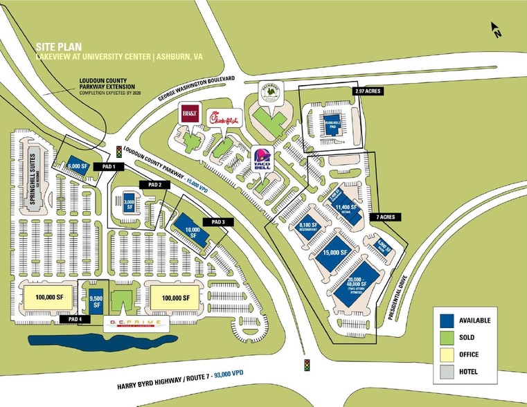 Route 7, Ashburn, VA à louer - Plan de site – Image 2 sur 2