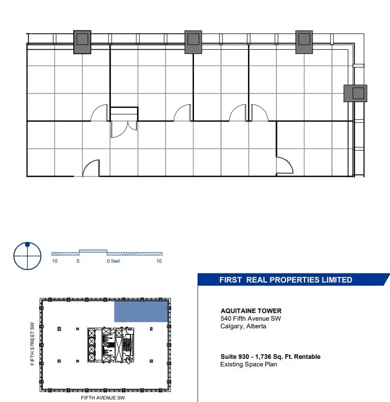 540 5th Ave SW, Calgary, AB à louer Plan d’étage– Image 1 sur 1