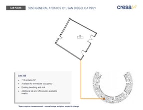 3550 General Atomics Ct, San Diego, CA à louer Plan d’étage– Image 1 sur 1