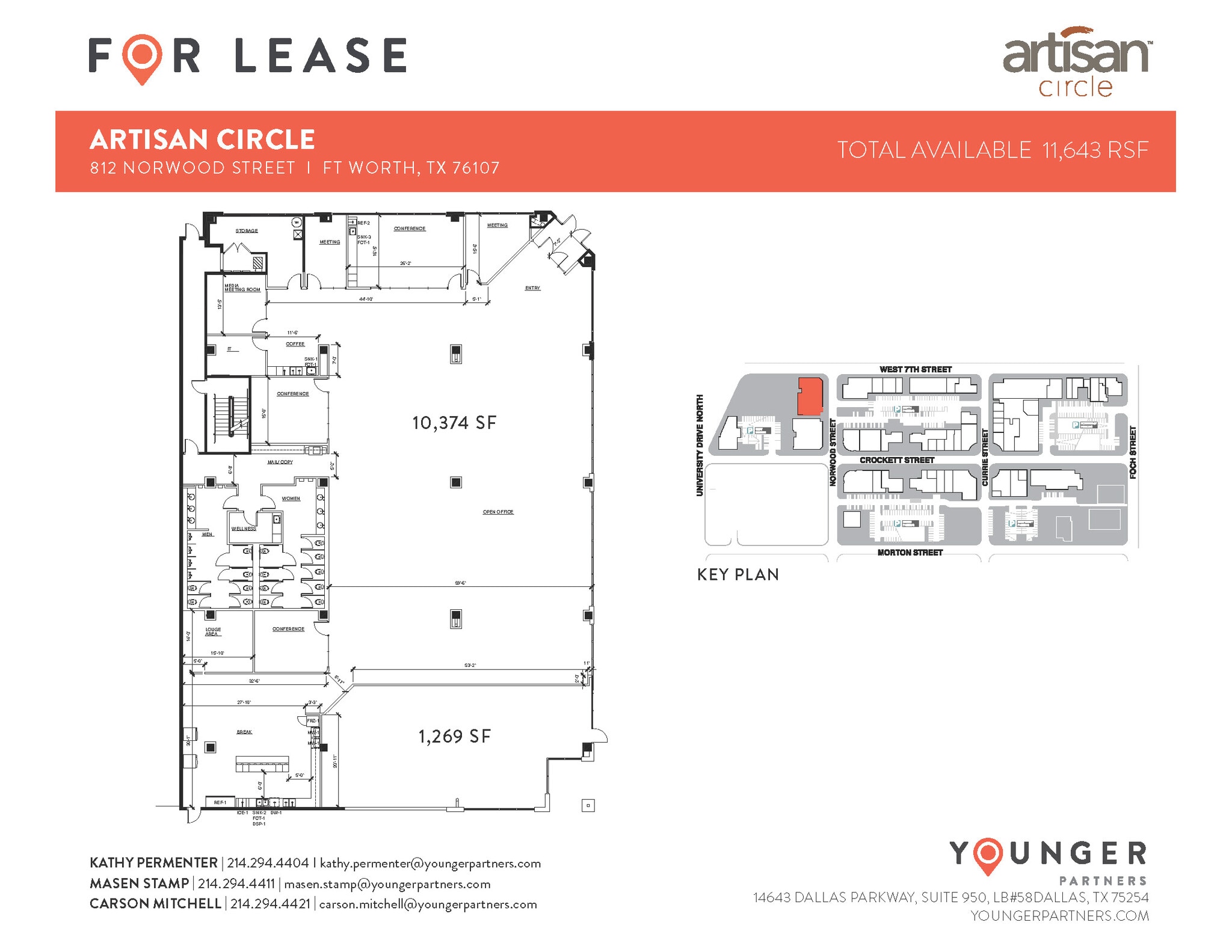 2973 W 7th St, Fort Worth, TX à louer Plan d’étage– Image 1 sur 2