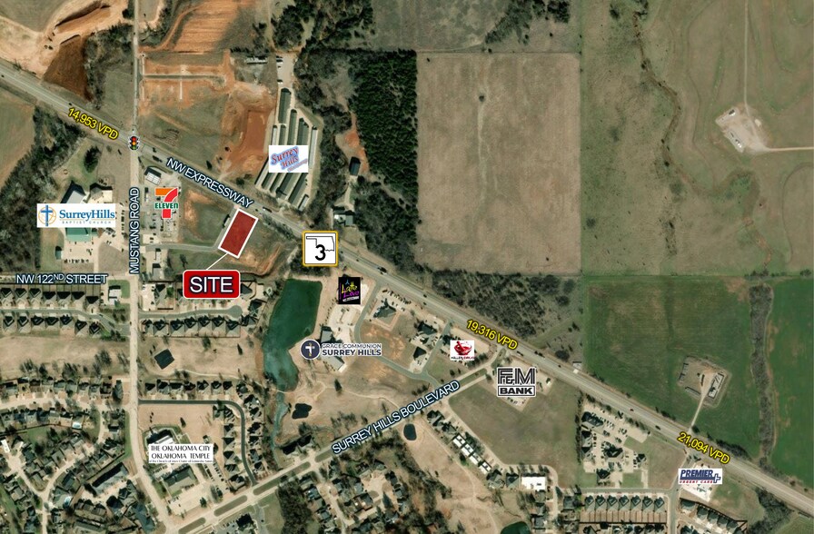 11314 NW Expressway, Yukon, OK à vendre - Aérien – Image 1 sur 2