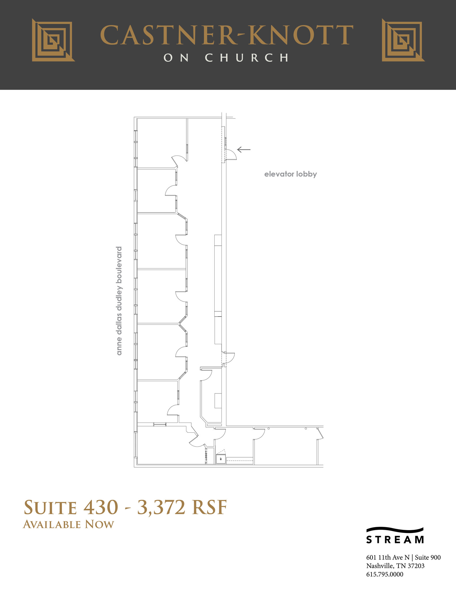618 Church St, Nashville, TN à louer Plan d’étage– Image 1 sur 1