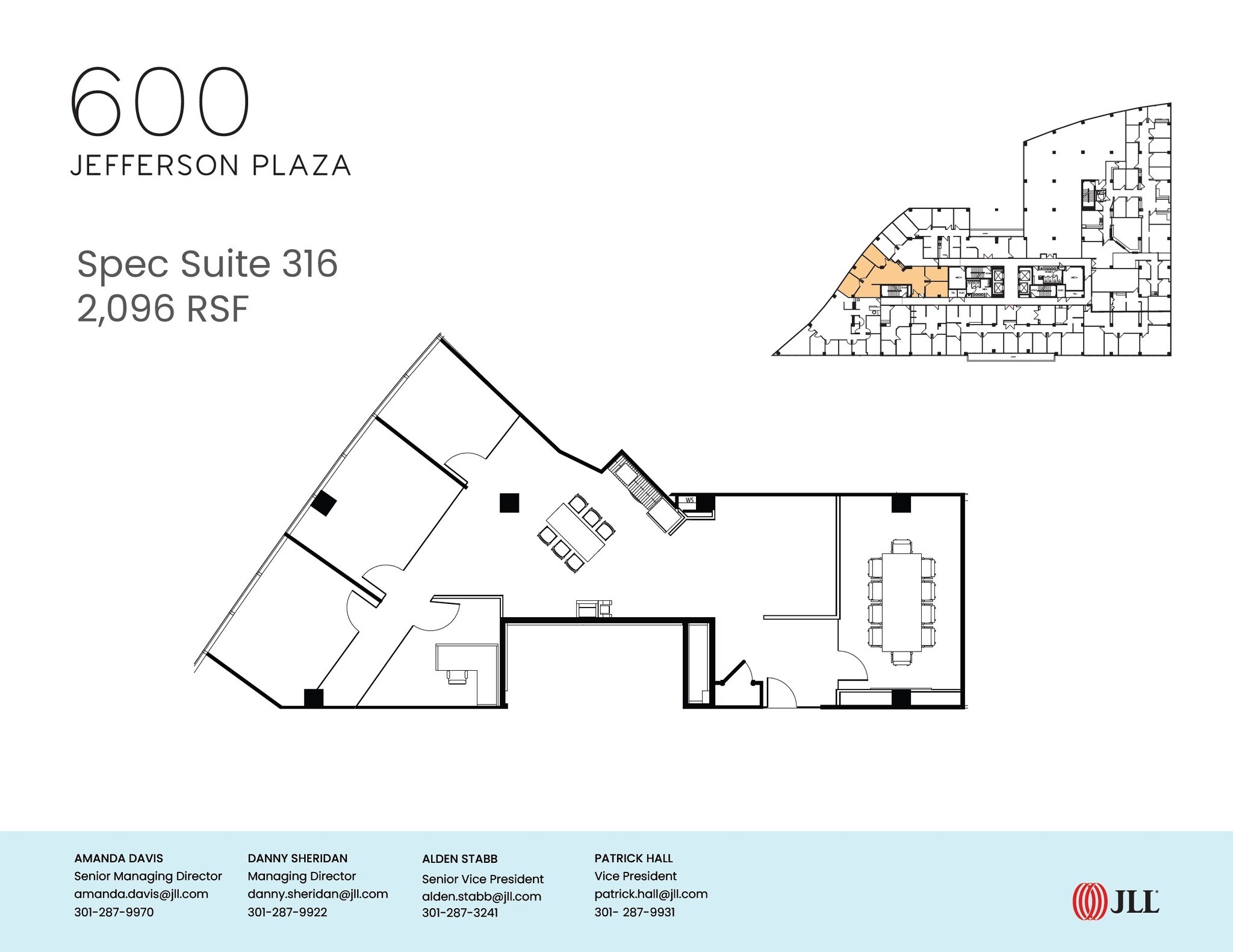 600 jefferson Plz, Rockville, MD à louer Plan d’étage– Image 1 sur 7