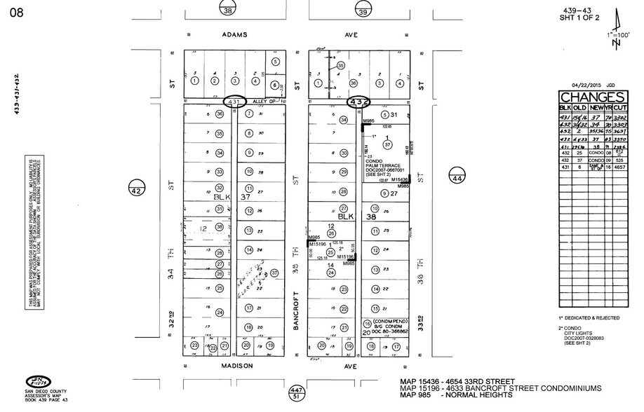 3237-3241 Adams Ave, San Diego, CA à louer - Plan cadastral – Image 2 sur 2
