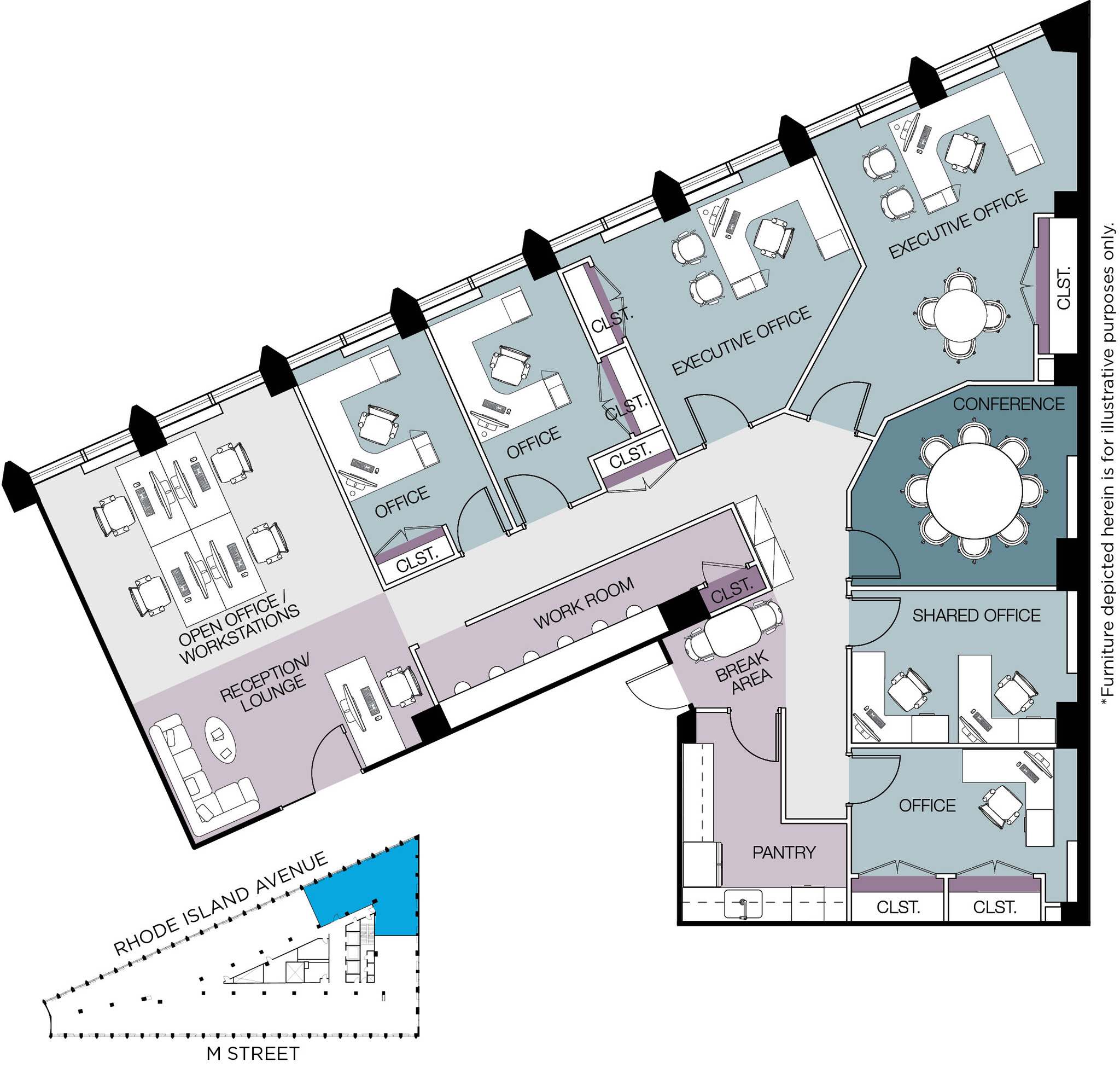 1730 Rhode Island Ave NW, Washington, DC à louer Plan d’étage– Image 1 sur 1