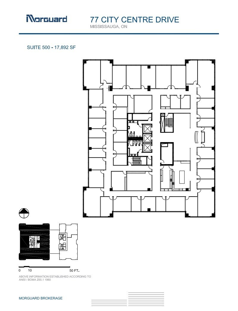 77 City Centre Dr, Mississauga, ON à louer Plan d’étage– Image 1 sur 1