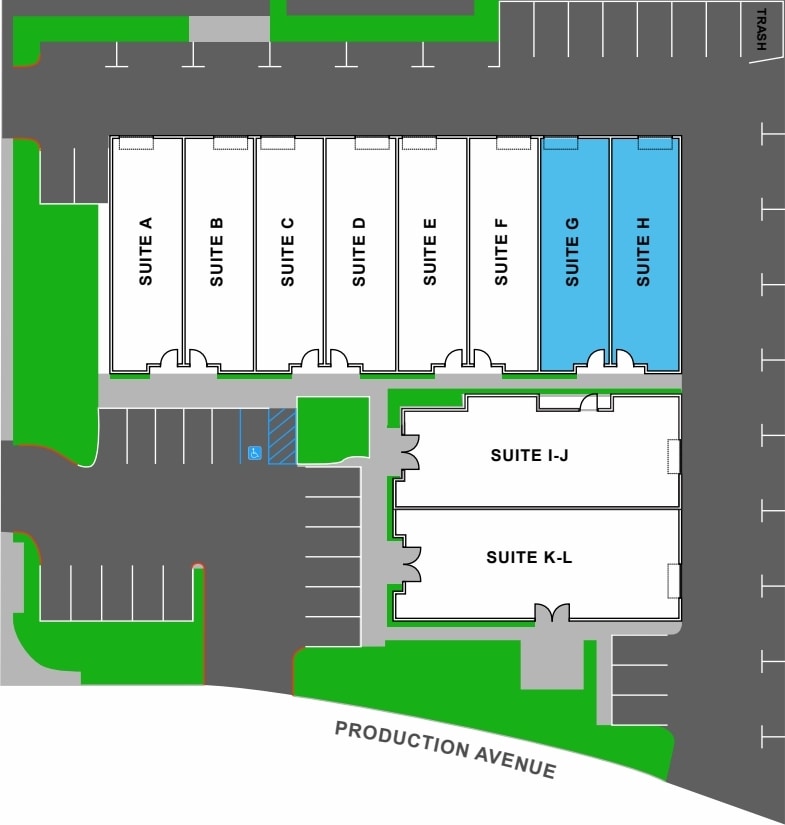 7313 Carroll Rd, San Diego, CA à louer Plan de site– Image 1 sur 2