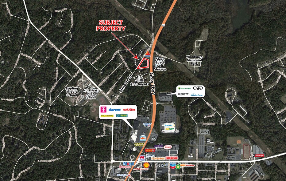 1901 Clinton Road, Macon-Bibb, GA à vendre - Aérien – Image 2 sur 3