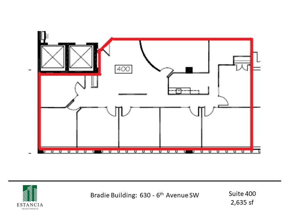 630 6th Ave SW, Calgary, AB à louer Plan d’étage– Image 1 sur 5
