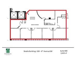 630 6th Ave SW, Calgary, AB à louer Plan d’étage– Image 1 sur 5