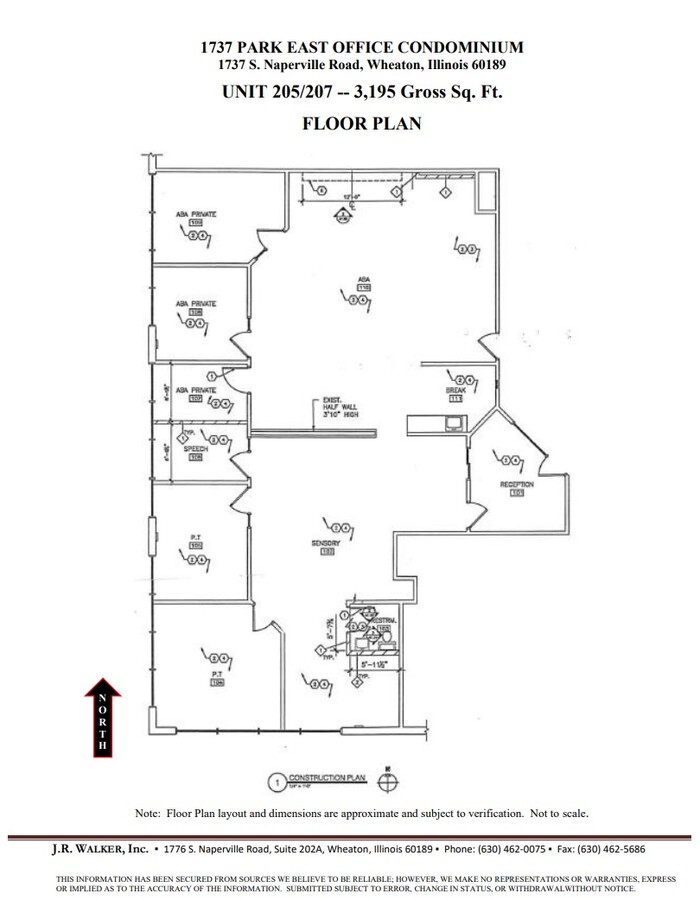 1737 S Naperville Rd, Wheaton, IL 60189 - Lot 205/207 -  - Plan d’étage - Image 1 of 2