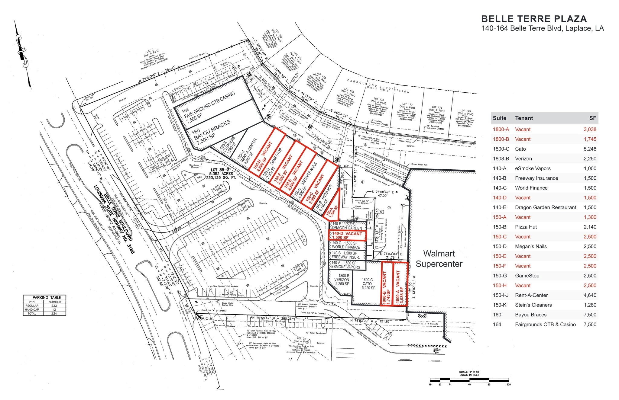 1800 W Airline Hwy, La Place, LA à louer Plan de site– Image 1 sur 2