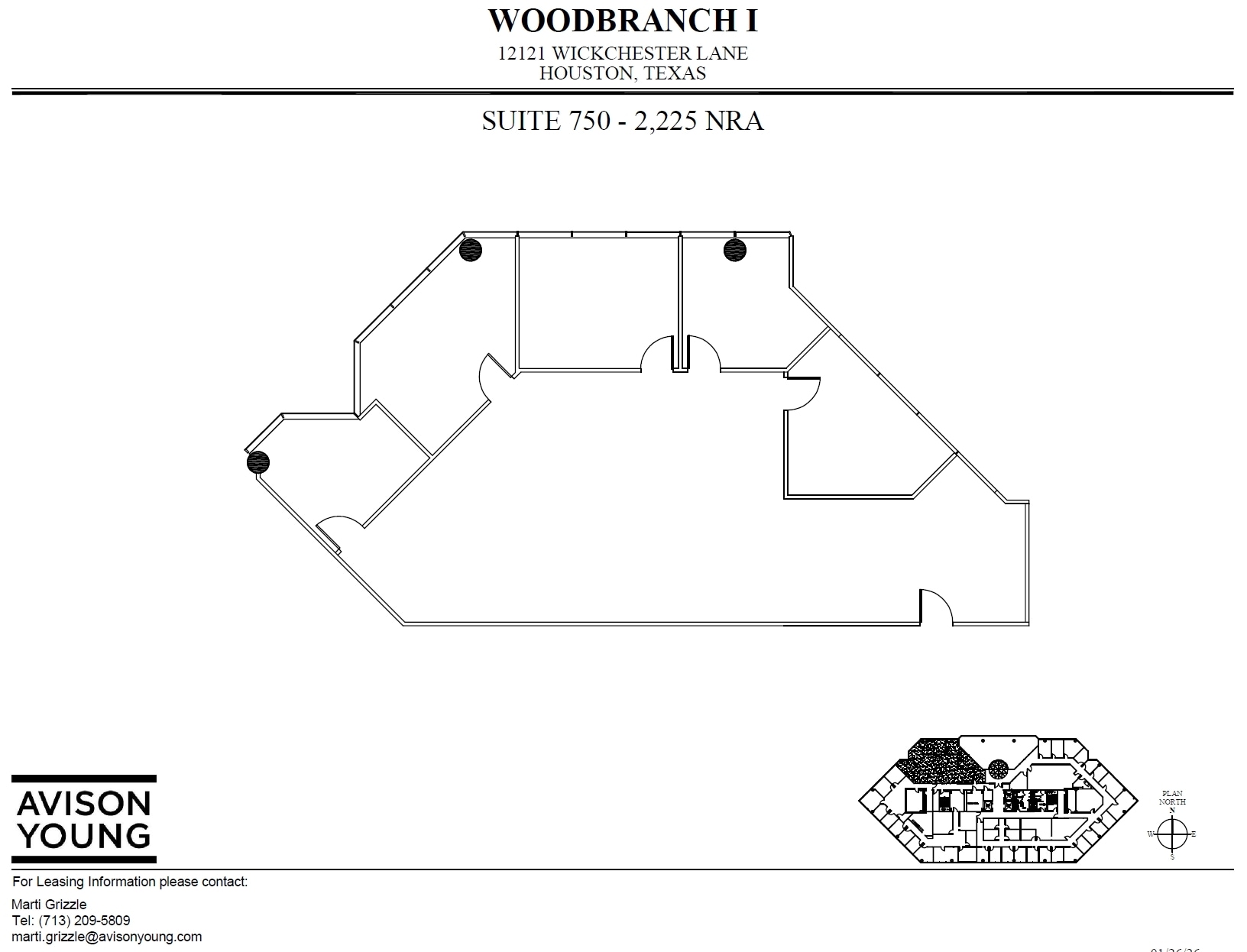 12121 Wickchester Ln, Houston, TX à louer Plan d’étage– Image 1 sur 2