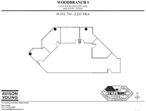 12121 Wickchester Ln, Houston, TX à louer Plan d’étage– Image 1 sur 2