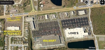 3707-3733 Gulf Breeze Pky, Gulf Breeze, FL - VUE AÉRIENNE  vue de carte