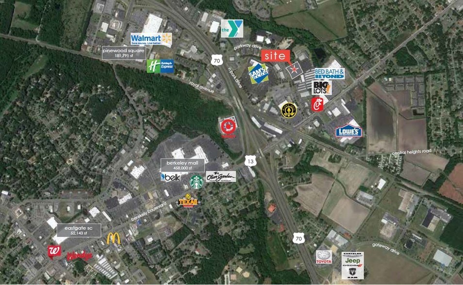 1219-1221 Parkway Dr, Goldsboro, NC à vendre - Aérien – Image 3 sur 10