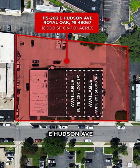 115-203 E Hudson Ave, Royal Oak, MI à louer - Photo de l’immeuble – Image 2 sur 5