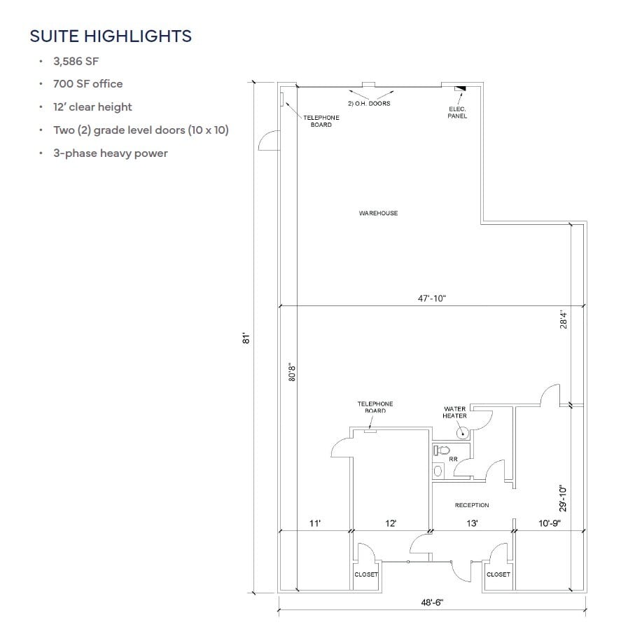 1109 S Airport Cir, Euless, TX à louer Plan d’étage– Image 1 sur 1