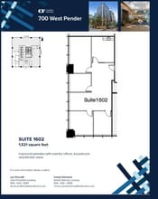 700 W Pender St, Vancouver, BC à louer Plan d’étage– Image 1 sur 1
