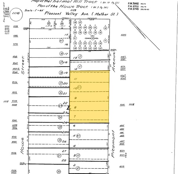 4341-4442 Piedmont Ave, Oakland, CA à louer - Plan cadastral – Image 3 sur 3