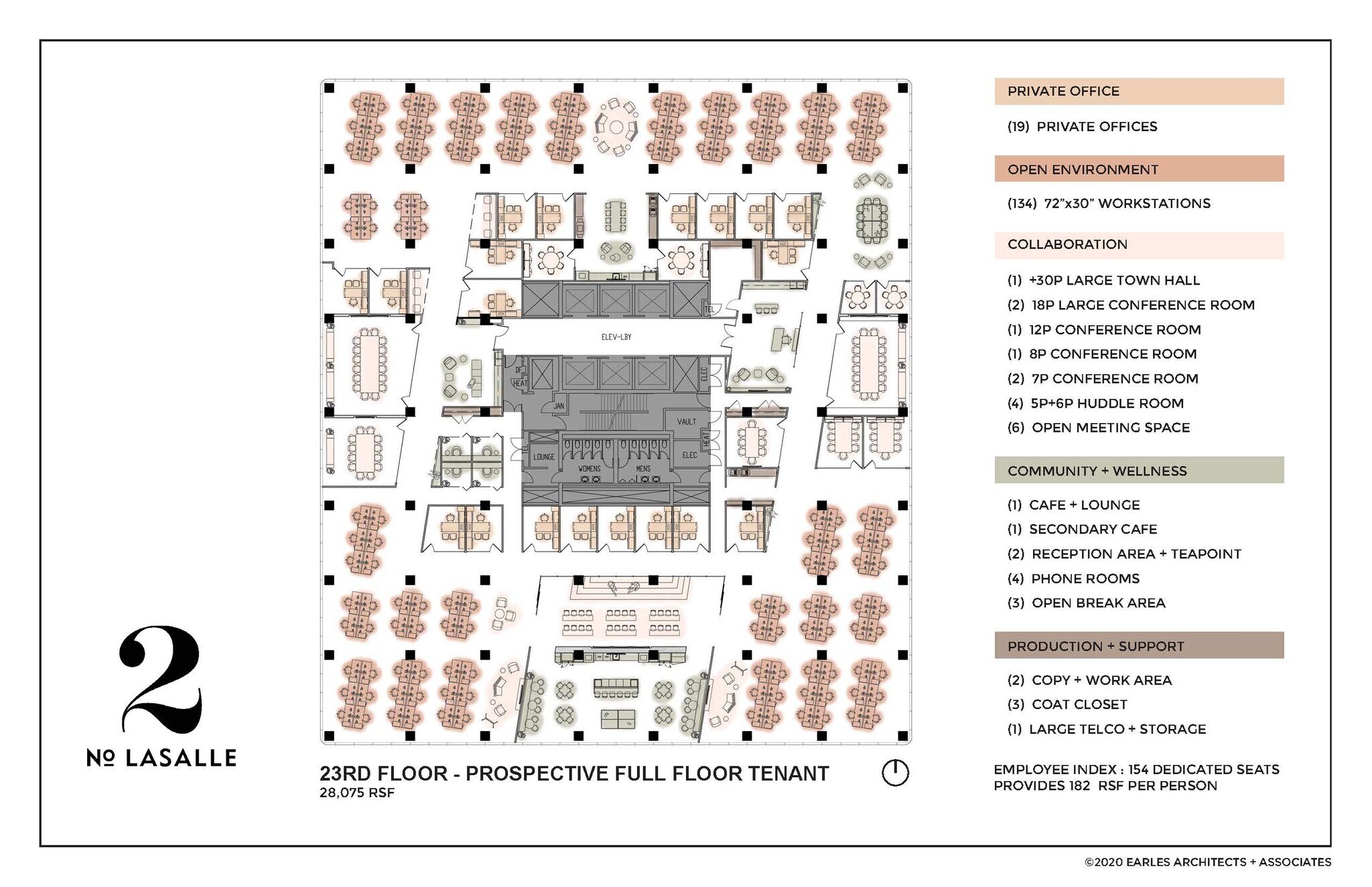 2 N La Salle St, Chicago, IL à louer Plan d’étage– Image 1 sur 3