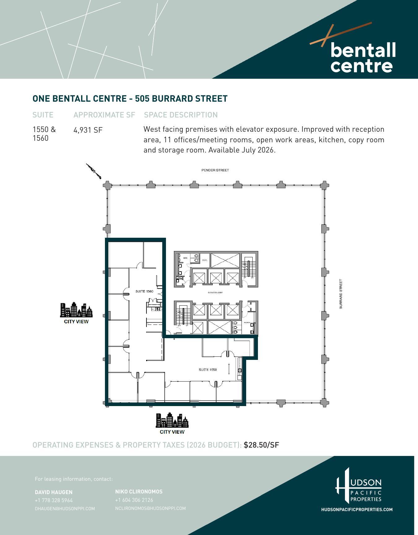 505 Burrard St, Vancouver, BC à louer Plan d’étage– Image 1 sur 1