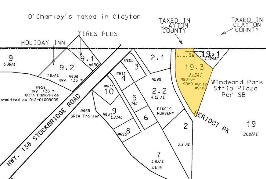 9010-9180 Peridot Pky, Stockbridge, GA à louer - Plan cadastral – Image 3 sur 13