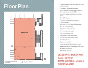 5979 Valley View Blvd, Las Vegas, NV à louer Plan d’étage– Image 1 sur 1