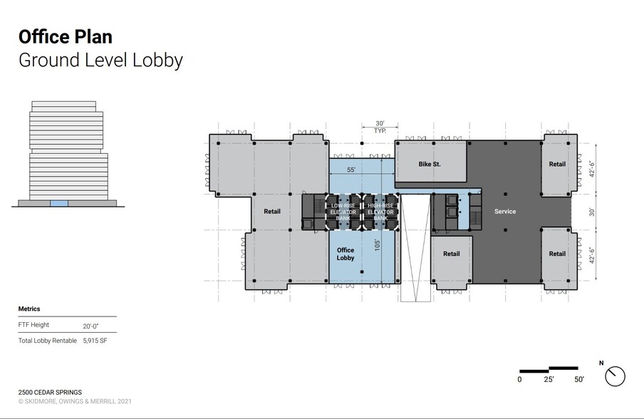 2500 Cedar Springs Rd, Dallas, TX à louer - Plan d’étage – Image 2 sur 6