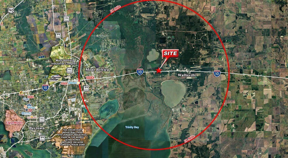 I-10 & Jerry Raymond Rd, Wallisville, TX à vendre - Aérien – Image 3 sur 3