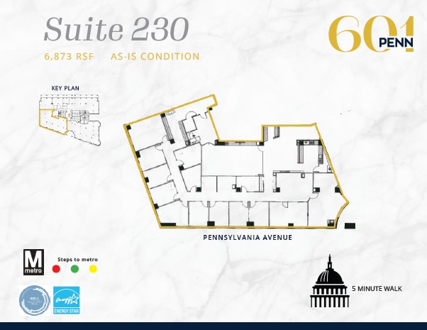 601 Pennsylvania Ave NW, Washington, DC à louer Plan d’étage– Image 1 sur 1