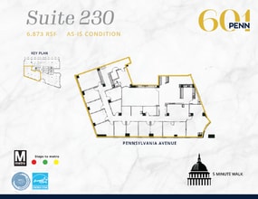 601 Pennsylvania Ave NW, Washington, DC à louer Plan d’étage– Image 1 sur 1