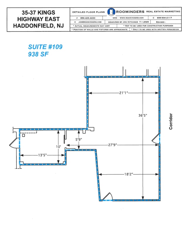 35-37 Kings Hwy, Haddonfield, NJ à louer Plan d’étage– Image 1 sur 1