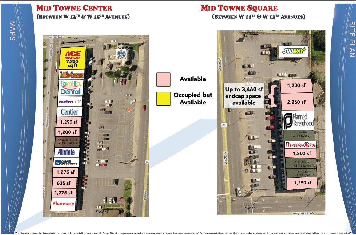 1300-1356 Broadway, Gary, IN à louer Plan de site– Image 1 sur 1
