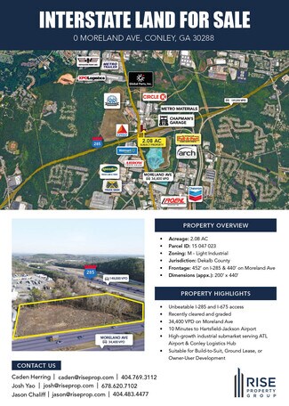 Plus de détails pour 0 Moreland Ave, Conley, GA - Terrain à vendre