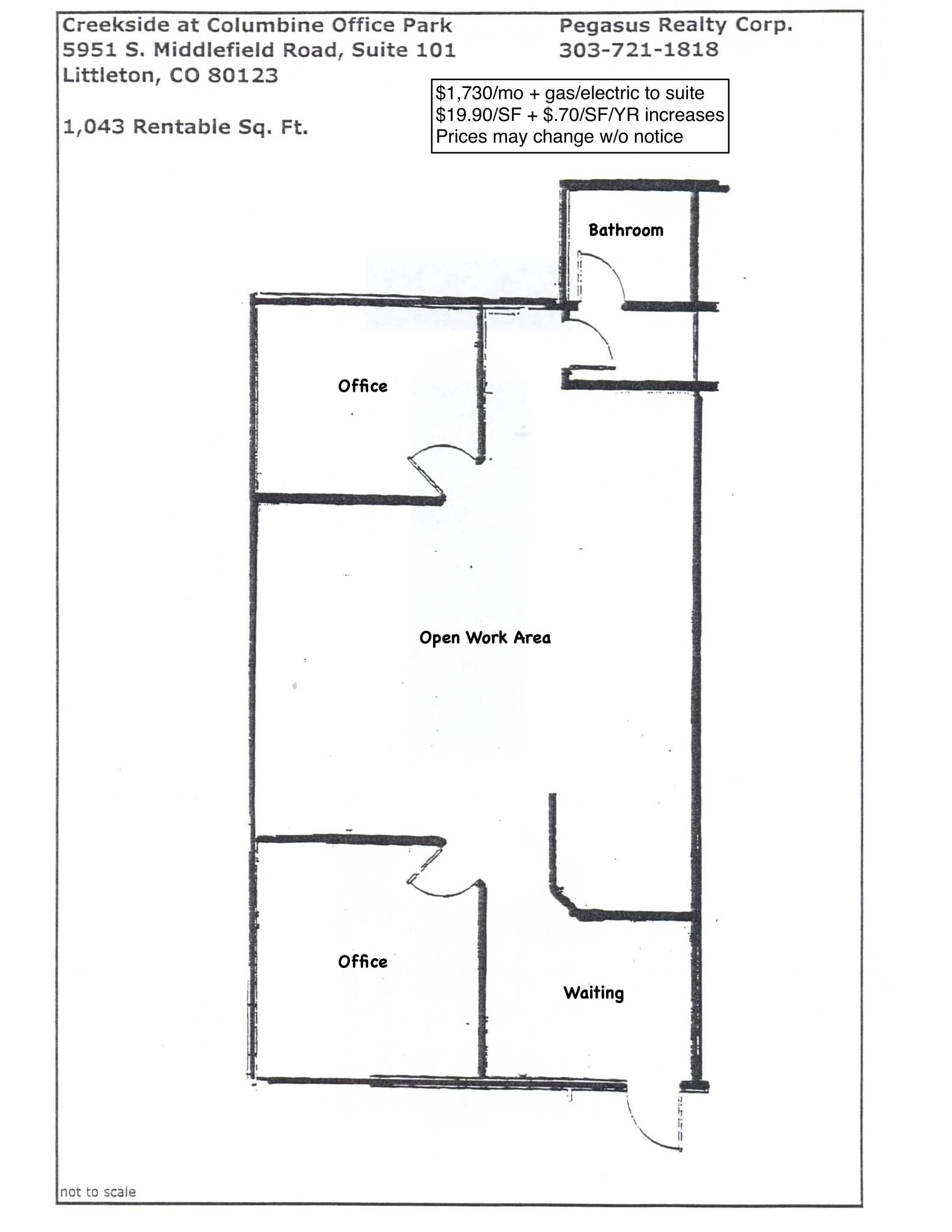 5901-5961 S Middlefield Rd, Littleton, CO à louer Plan d’étage– Image 1 sur 1
