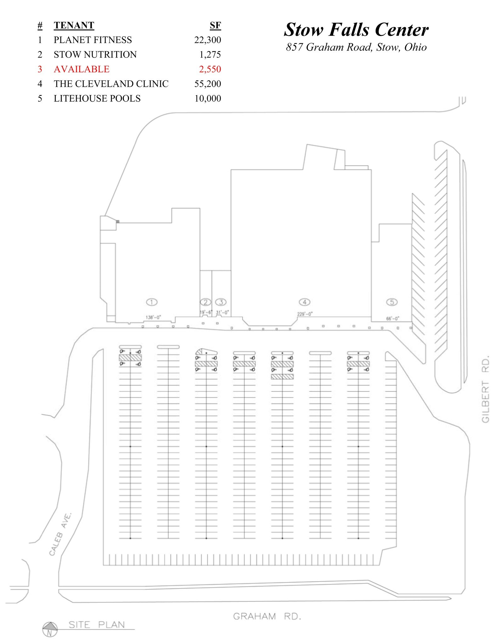 837-887 Graham Rd, Stow, OH à louer Plan de site– Image 1 sur 1