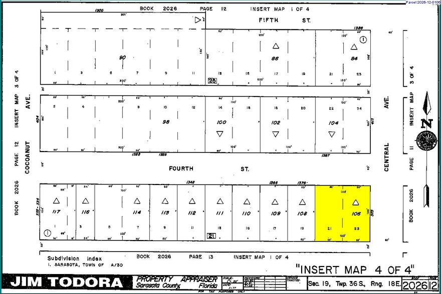 323-329 Central Ave, Sarasota, FL à louer - Plan cadastral – Image 2 sur 24