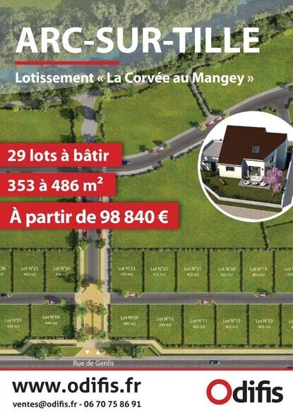Rue De Genlis, Arc-sur-Tille à vendre - Plan de site – Image 2 sur 2