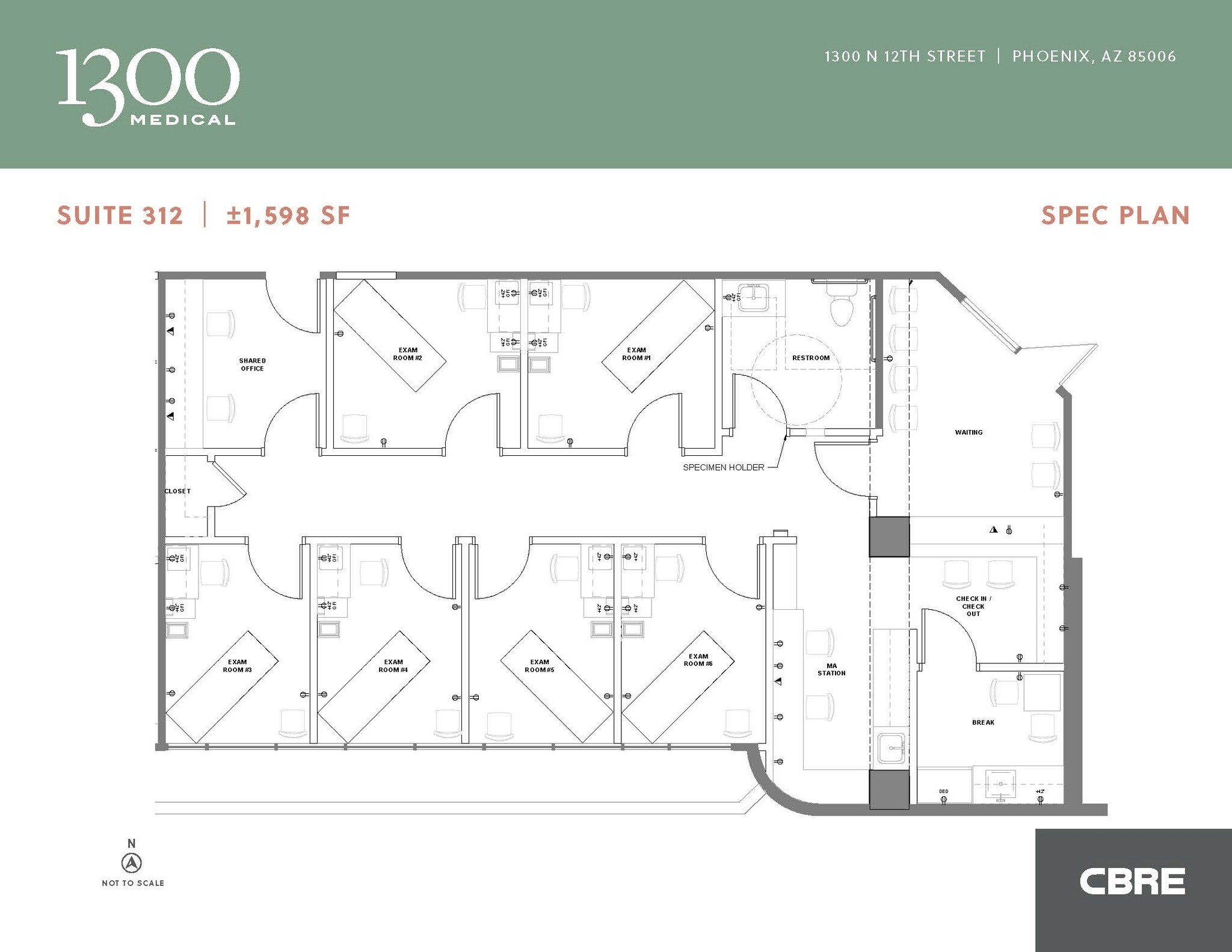 1300 N 12th St, Phoenix, AZ à louer Plan d’étage– Image 1 sur 1