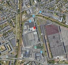 Angers - Vue aérienne vue de carte