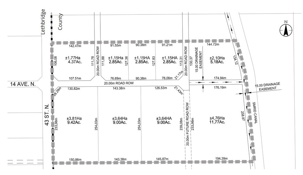 43 St N, Lethbridge, AB à vendre - Plan de site – Image 2 sur 3