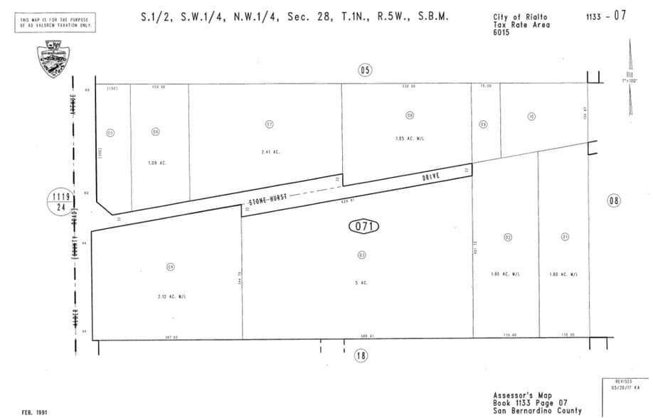 2239 Stonehurst Dr, Rialto, CA à vendre - Plan cadastral – Image 2 sur 2