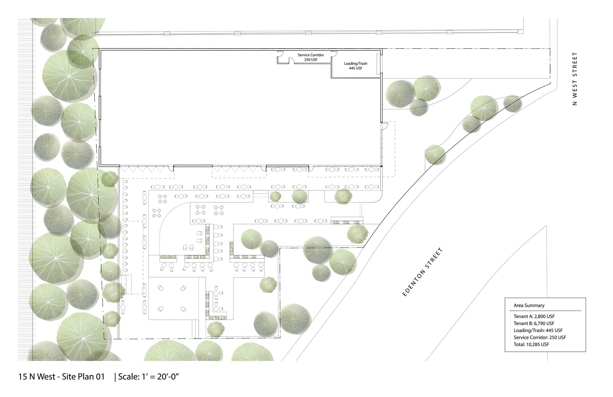 15 N West St, Raleigh, NC à louer Plan de site– Image 1 sur 3