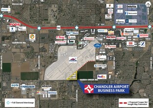 NWC of Cooper Rd & Queen Creek Rd, Chandler, AZ - VUE AÉRIENNE  vue de carte