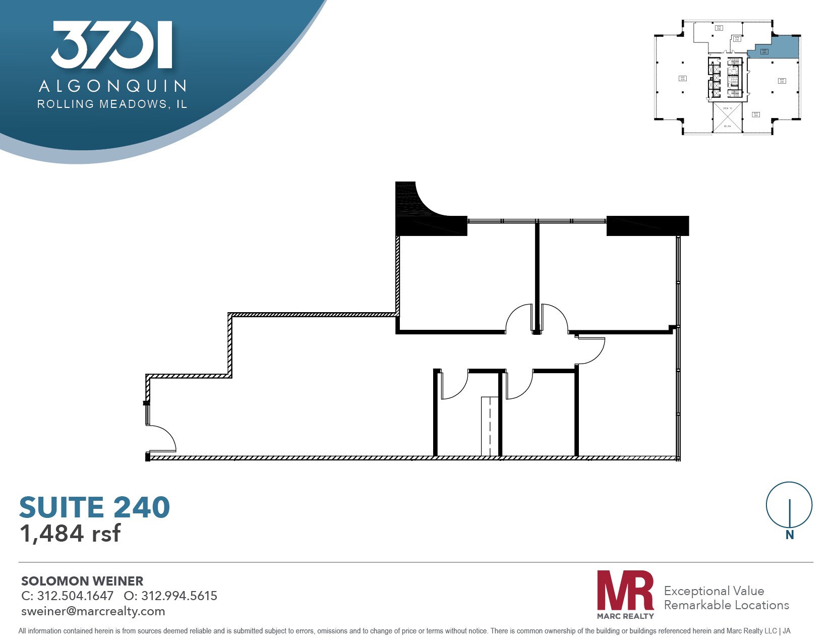 3701 Algonquin Rd, Rolling Meadows, IL à louer Plan d’étage– Image 1 sur 1