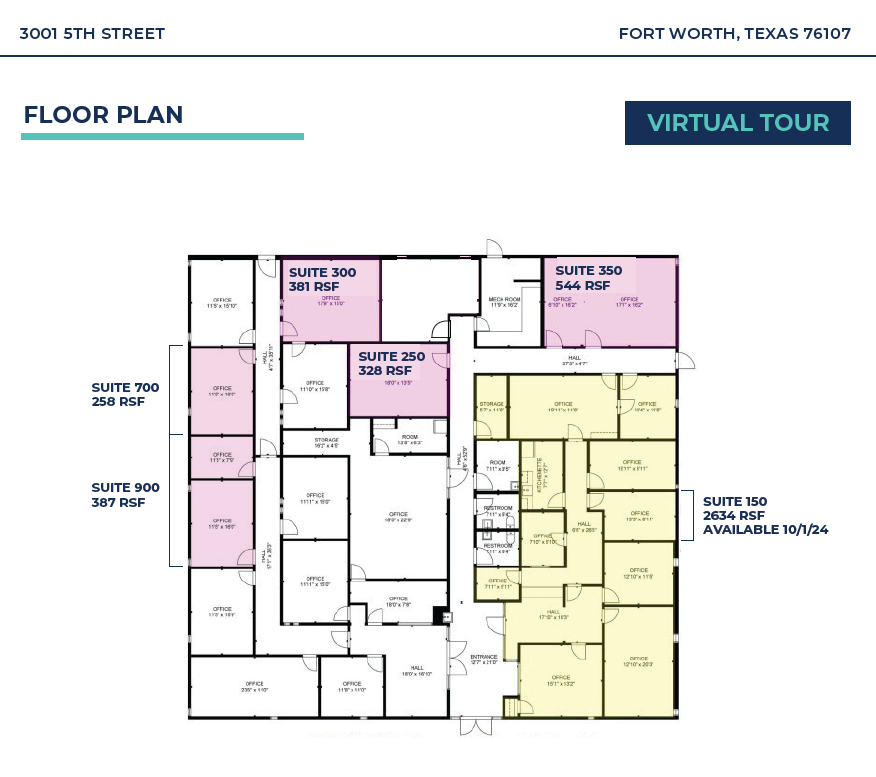 3001 5th St, Fort Worth, TX à louer Plan d’étage– Image 1 sur 1