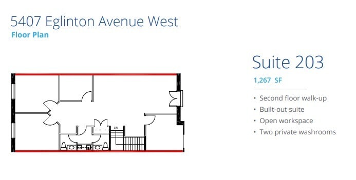 5397 Eglinton Ave W, Toronto, ON à louer Plan d’étage– Image 1 sur 1