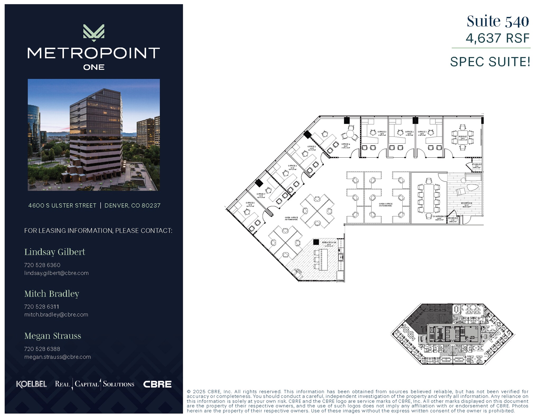 4600 S Ulster St, Denver, CO à louer Plan d’étage– Image 1 sur 5